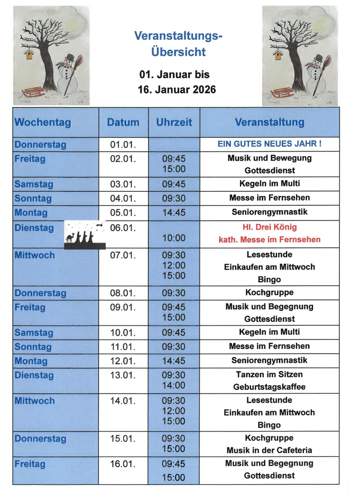 Veranstaltungskalender Seite 1