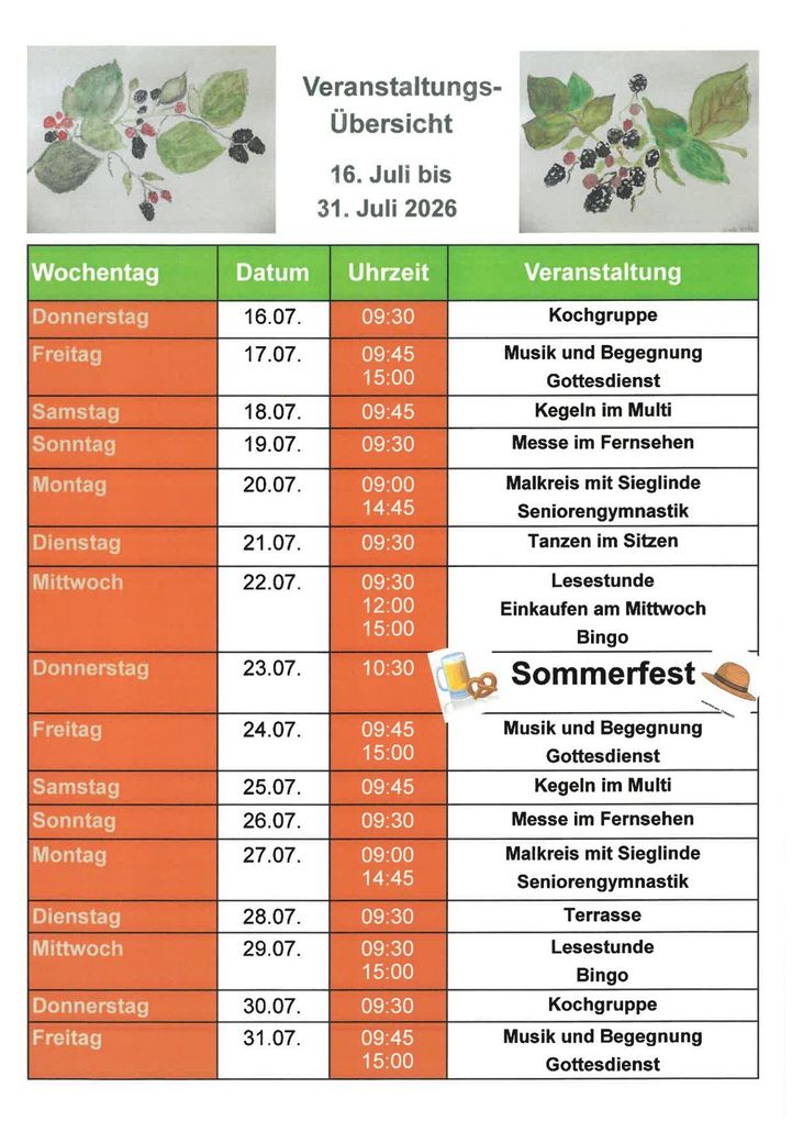 Veranstaltungskalender Seite 2