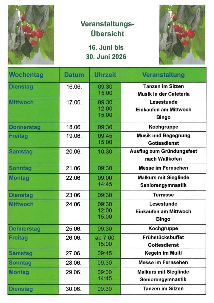 Veranstaltungskalender Seite 2