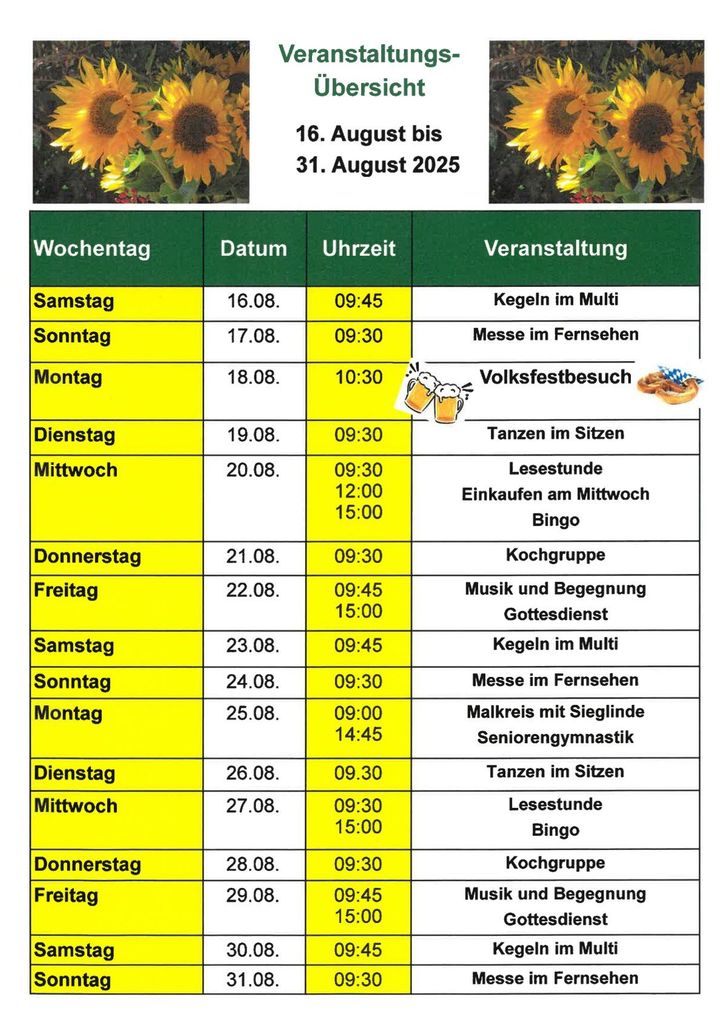 Veranstaltungskalender Seite 2