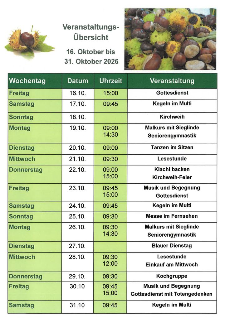 Veranstaltungskalender Seite 2 Veranstaltungskalender Seite 2