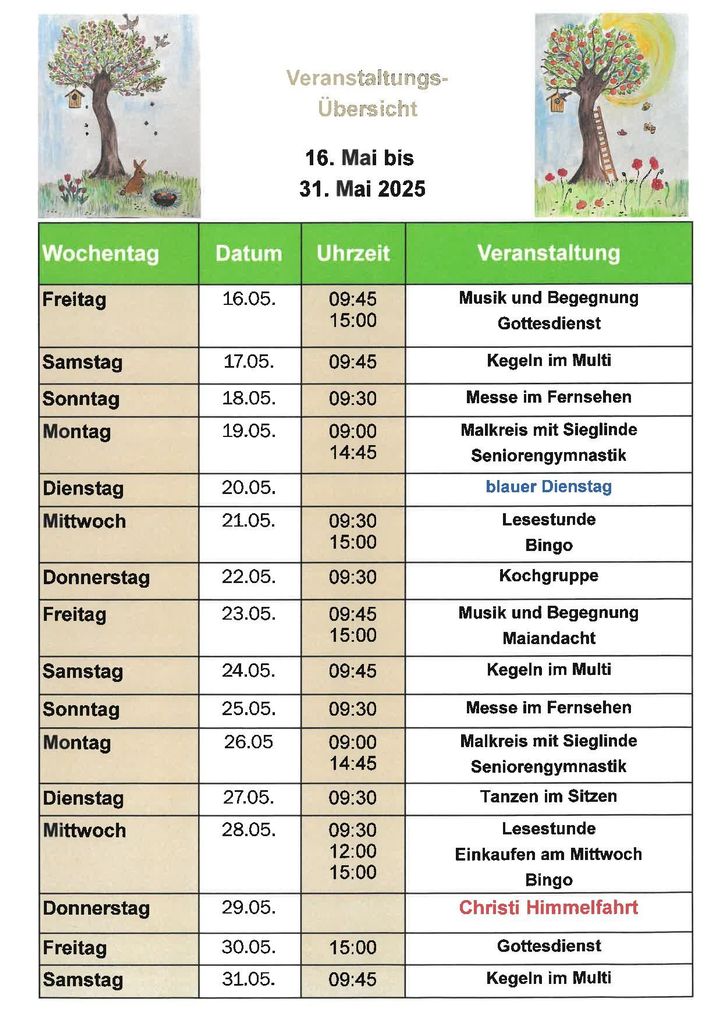 Veranstaltungskalender Seite 2