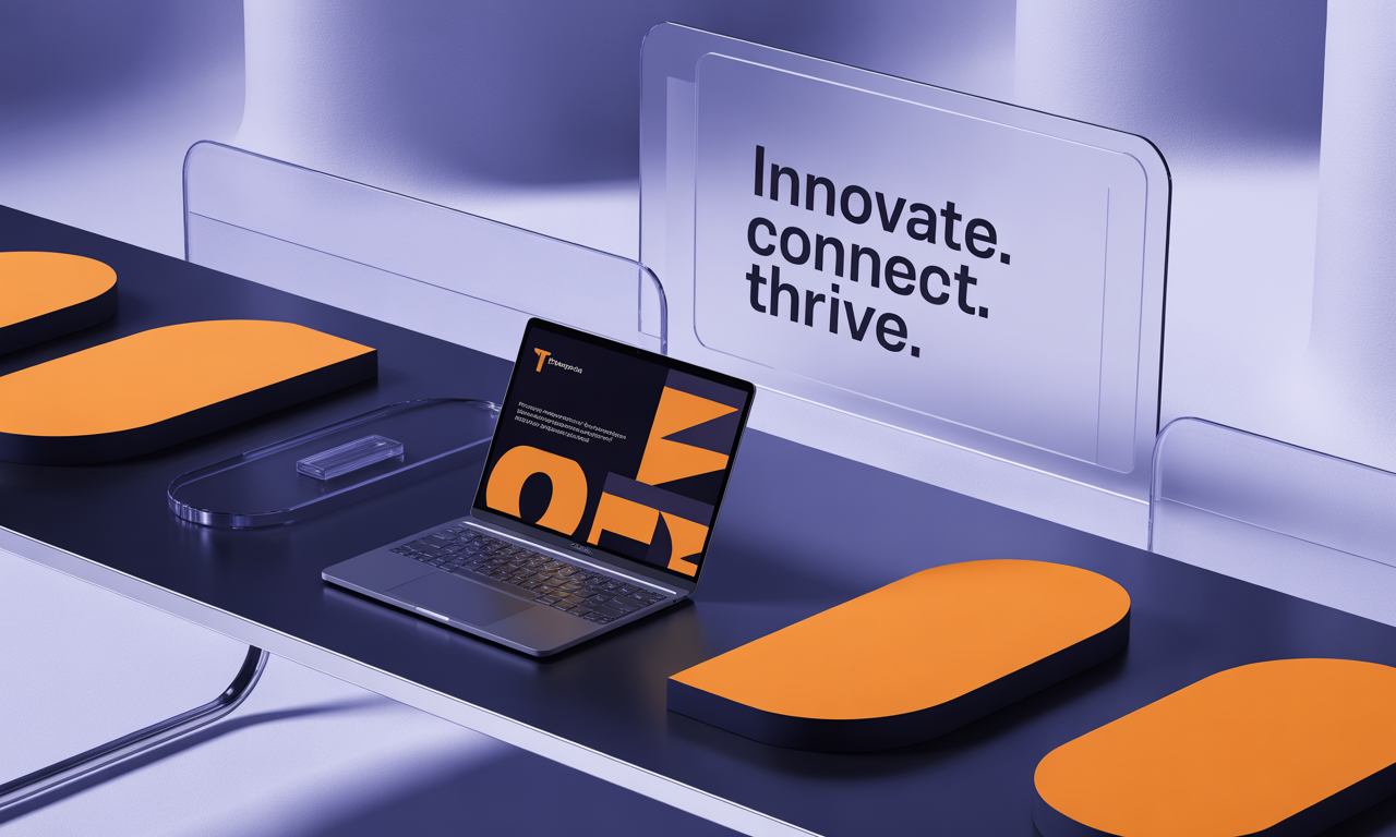 Una computadora portátil sobre una cinta transportadora muestra el logotipo de una empresa