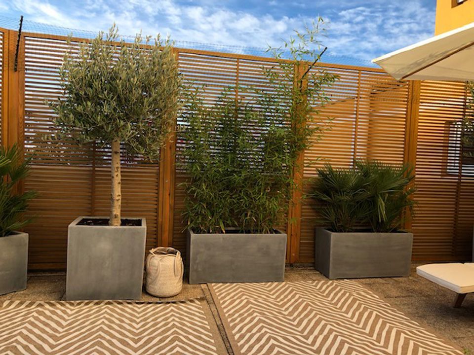 Claustras en bois Aménagement complet de terrasse Rueil Malmaison