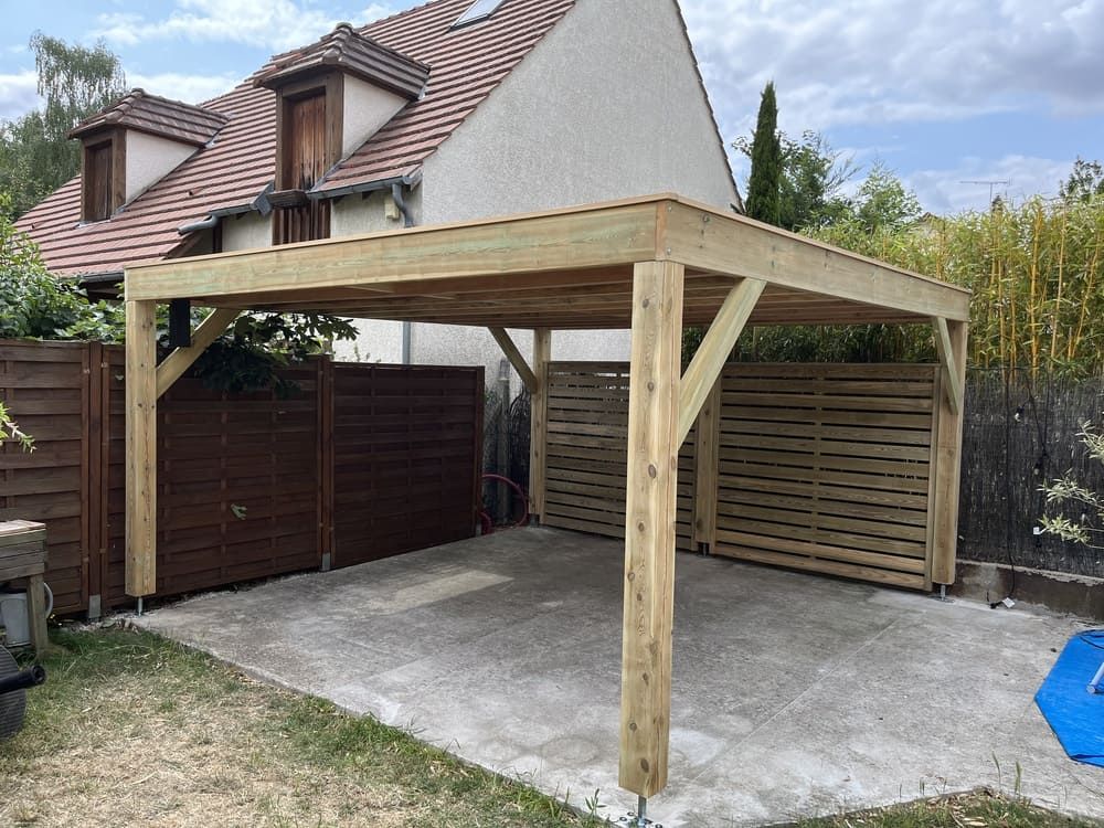 Carport pour protéger un véhicule