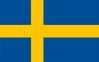 Bandera de Suecia: fondo azul con una cruz escandinava amarilla.
