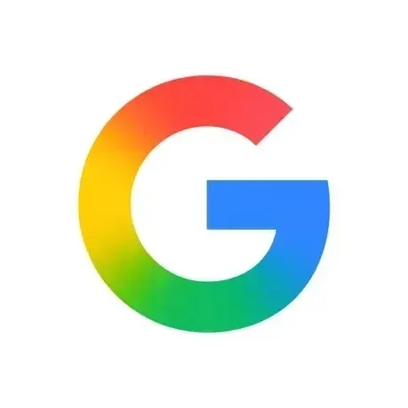 Logo de Google : un « G » coloré aux dégradés de rouge, jaune, vert et bleu.
