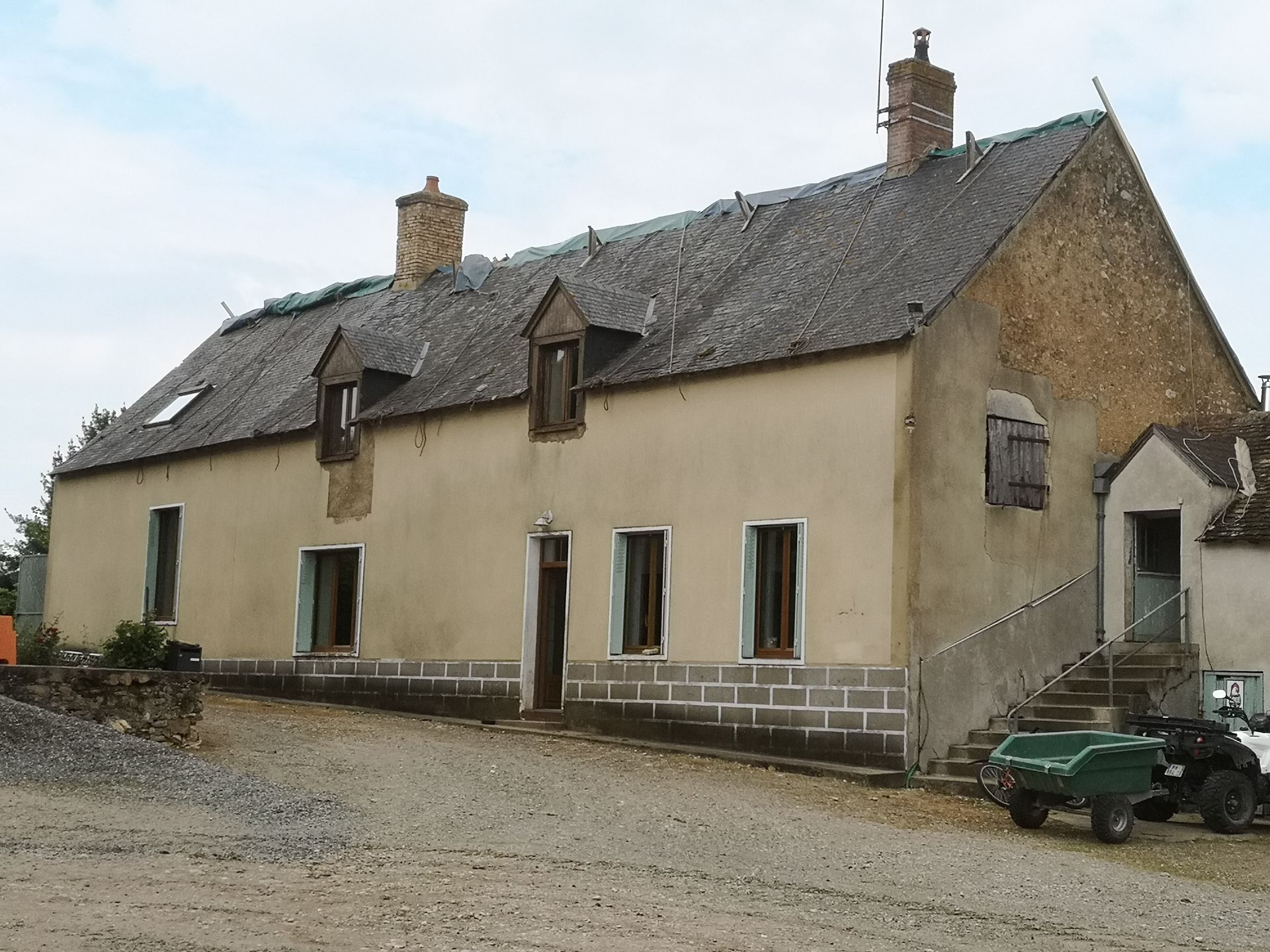 Avant la rénovation toit