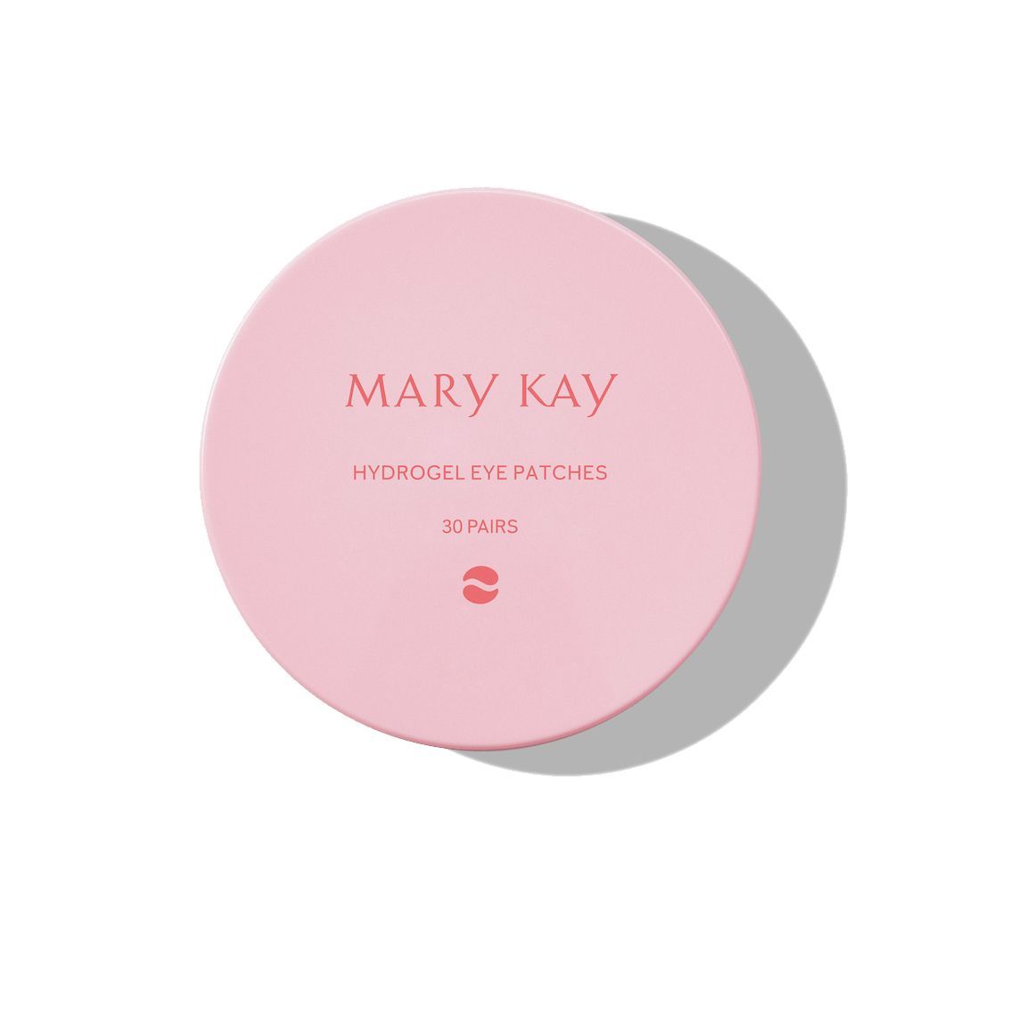 Un círculo rosa con Mary Kay escrito en él.