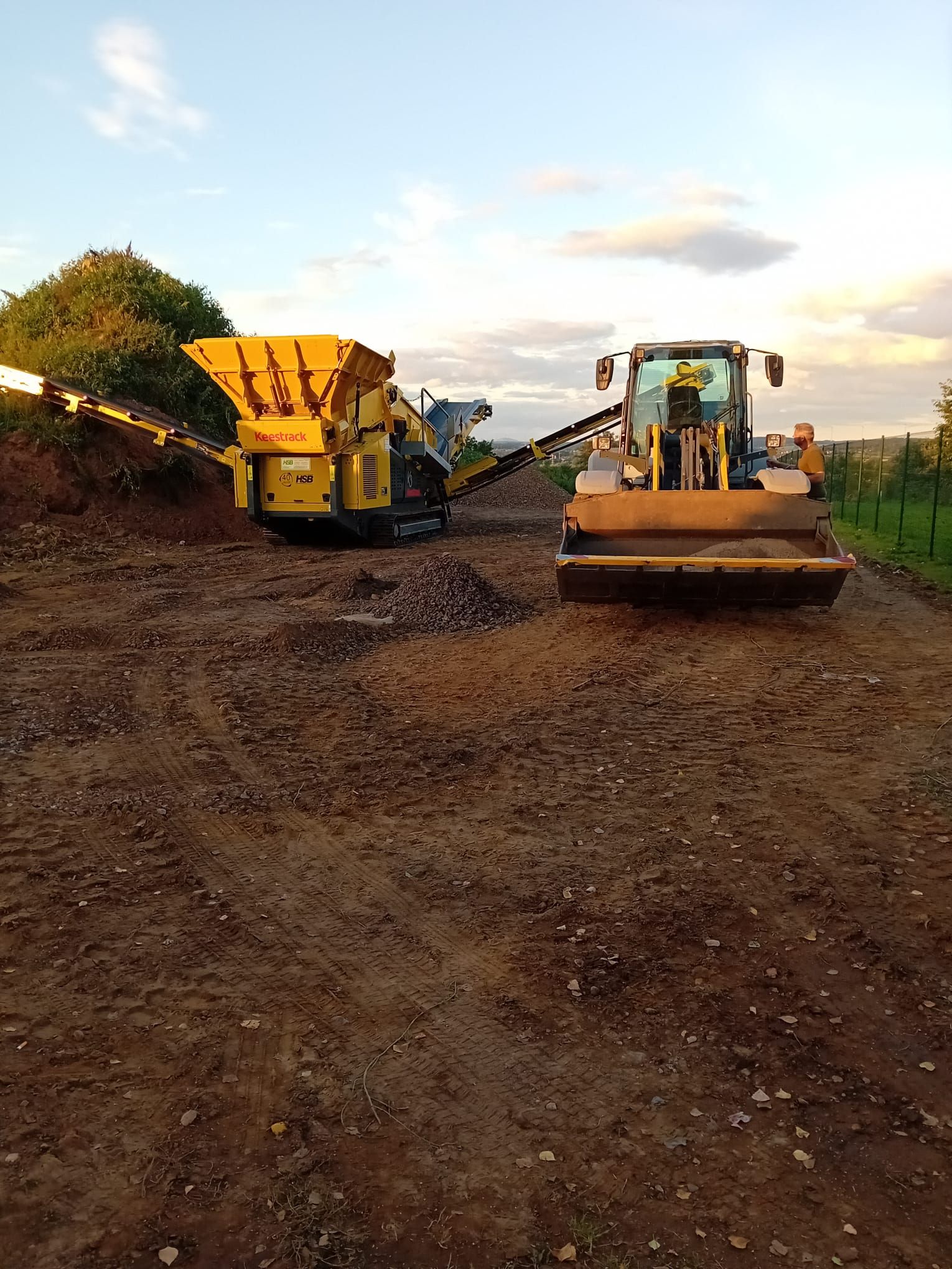 Bagger auf Feld