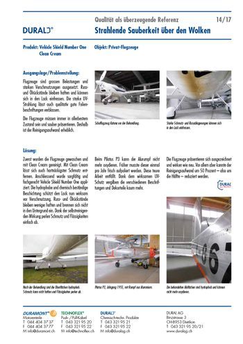 Sauberkeit über den Wolken