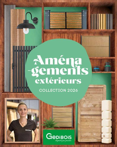 Couverture du catalogue de design extérieur Gedibois.