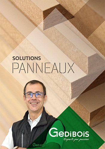Publicité pour les panneaux de bois Gédibois.