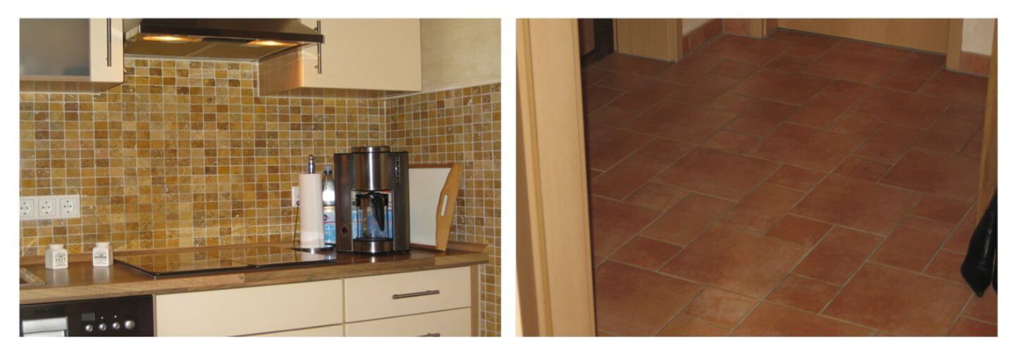 Küchenzeile Fliesen Spritzschutz