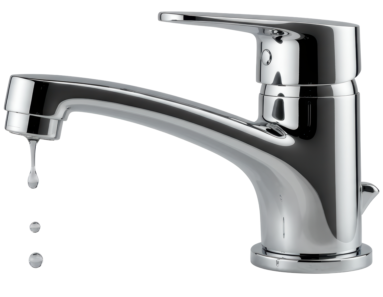 Un robinet avec une goutte d'eau.