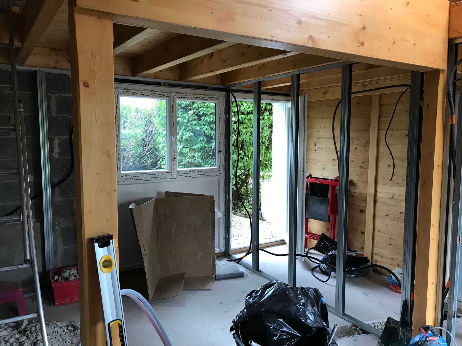 Pièce en cours d'aménagement.