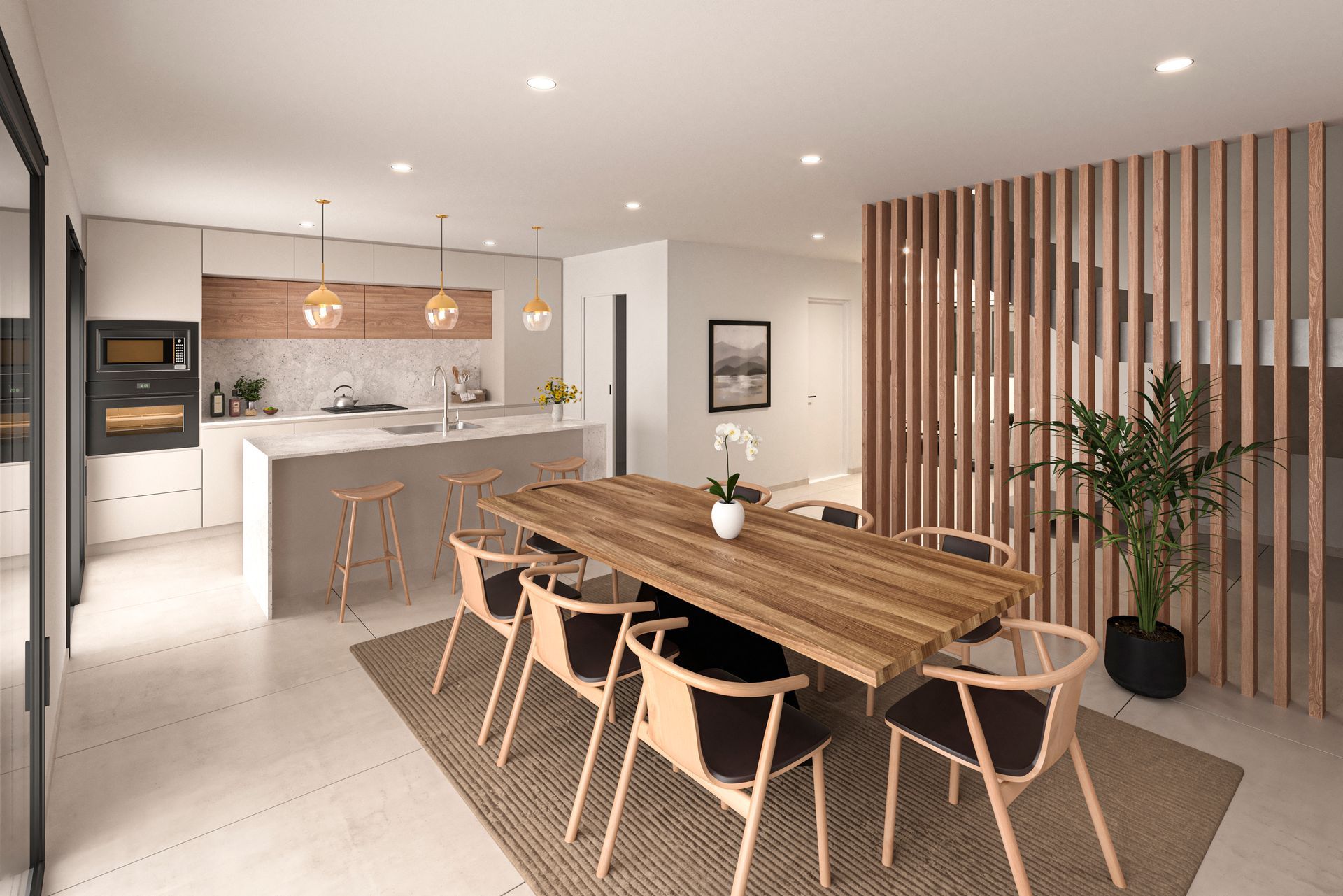 Intérieur villa jumelée à St-Aubin