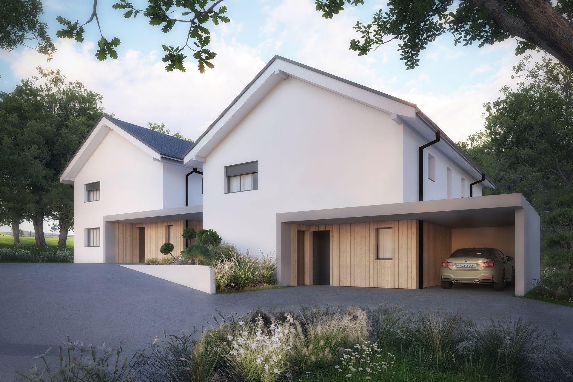 Projet villa jumelée à Fétigny