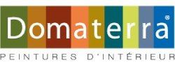 Un logo pour une entreprise appelée domatera peintures d'intérieur
