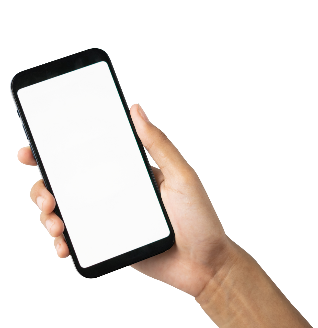 Main qui tient un téléphone portable