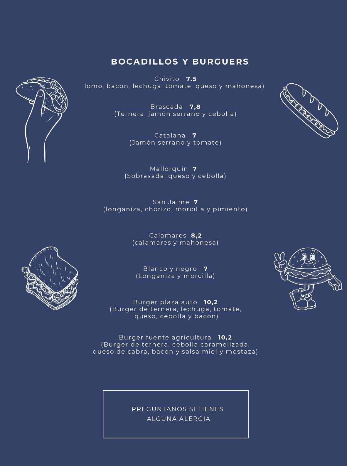 Un dibujo a mano alzada de un sándwich en capas, con su contorno blanco, sobre un fondo cuadrado azul oscuro.