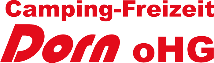 Rotes Logo f&uuml;r Camping-Freizeit Dorn oHG.