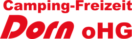Rotes Logo f&uuml;r Camping-Freizeit Dorn oHG.