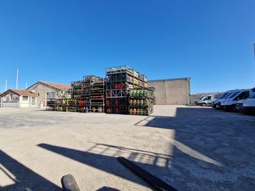 Zone de stockage des bouteilles de gaz