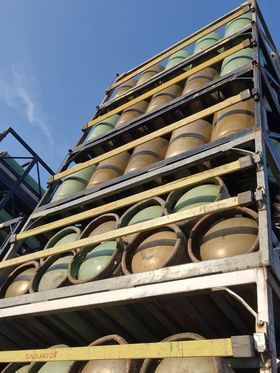 Bouteilles gaz fréon