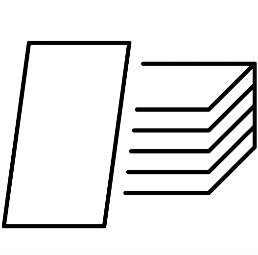 Un dibujo en blanco y negro de una pila de papeles.