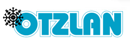 El logotipo de Otzlan es azul y tiene copos de nieve.