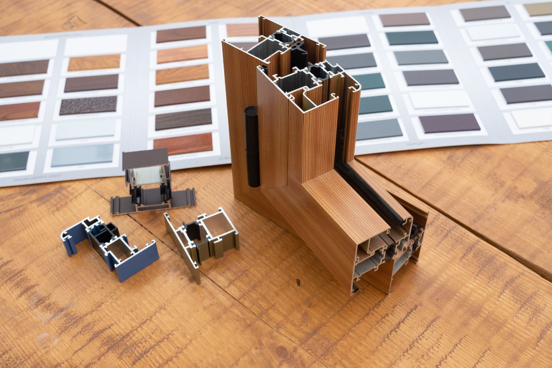 Profil de fenêtre aluminium cuivrée