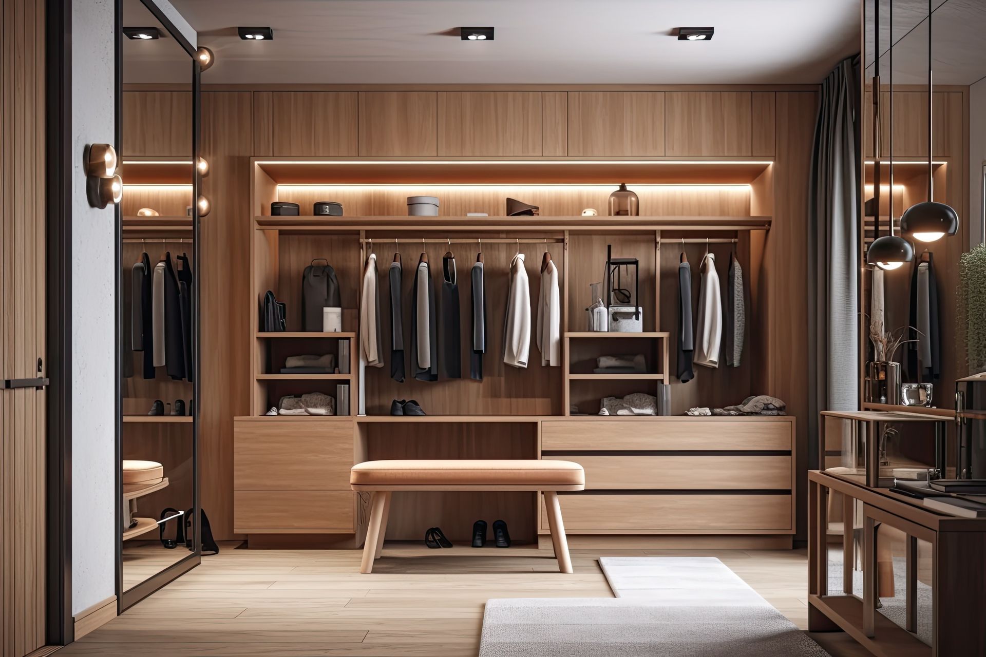 Grand dressing en chêne