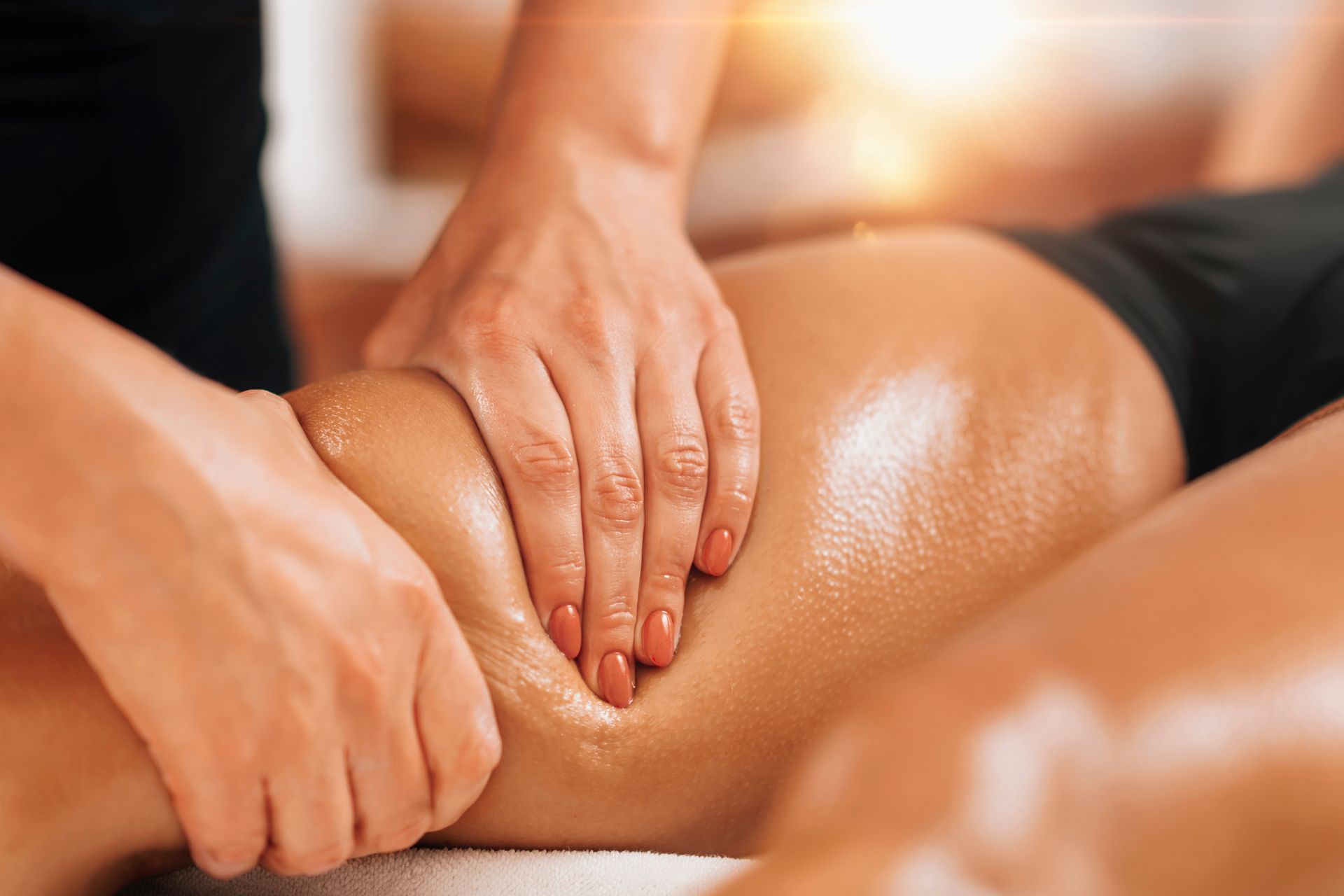 Drainage lymphatique des jambes.