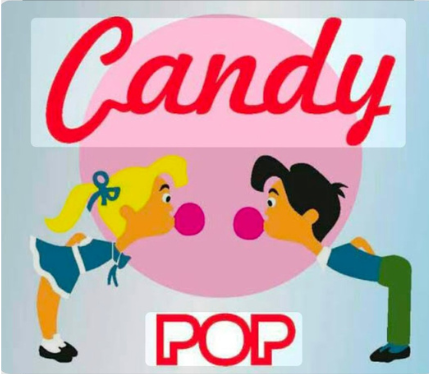 Es un logotipo para una tienda de dulces llamada Good Godis.