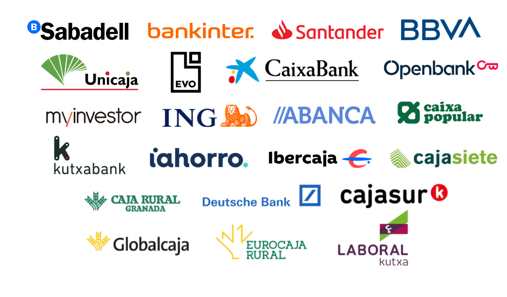 Logotipos de varios bancos españoles.