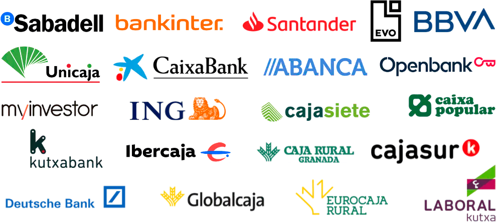Logotipos de varios bancos españoles.