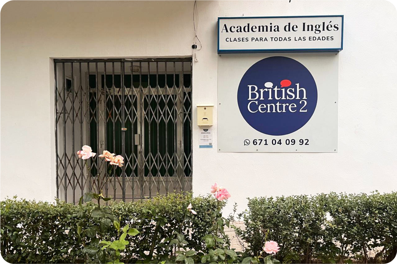 Letrero de la academia inglesa