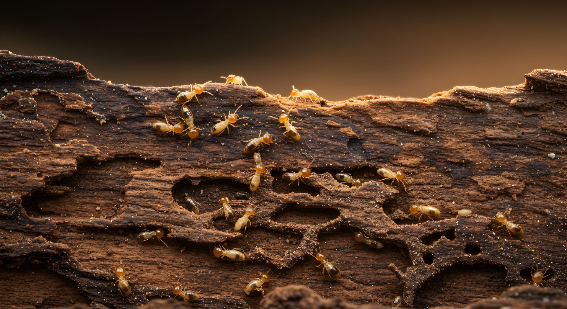 Bois plein de termites