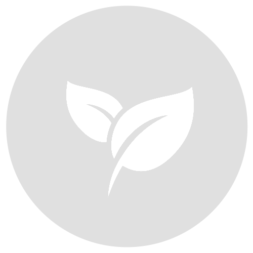 ein weißes Blattsymbol in einem Kreis auf weißem Hintergrund.