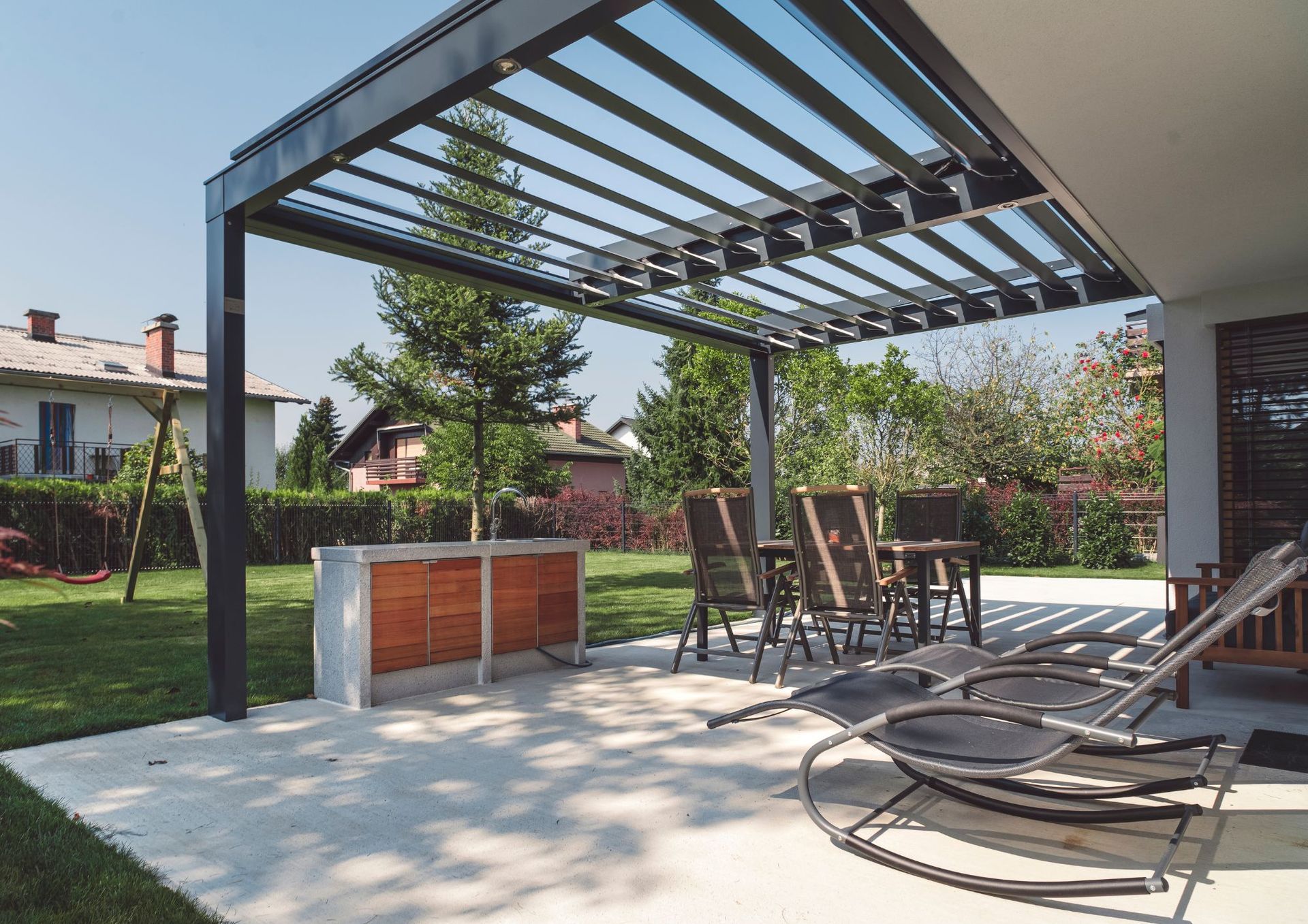 Installation d'une pergola