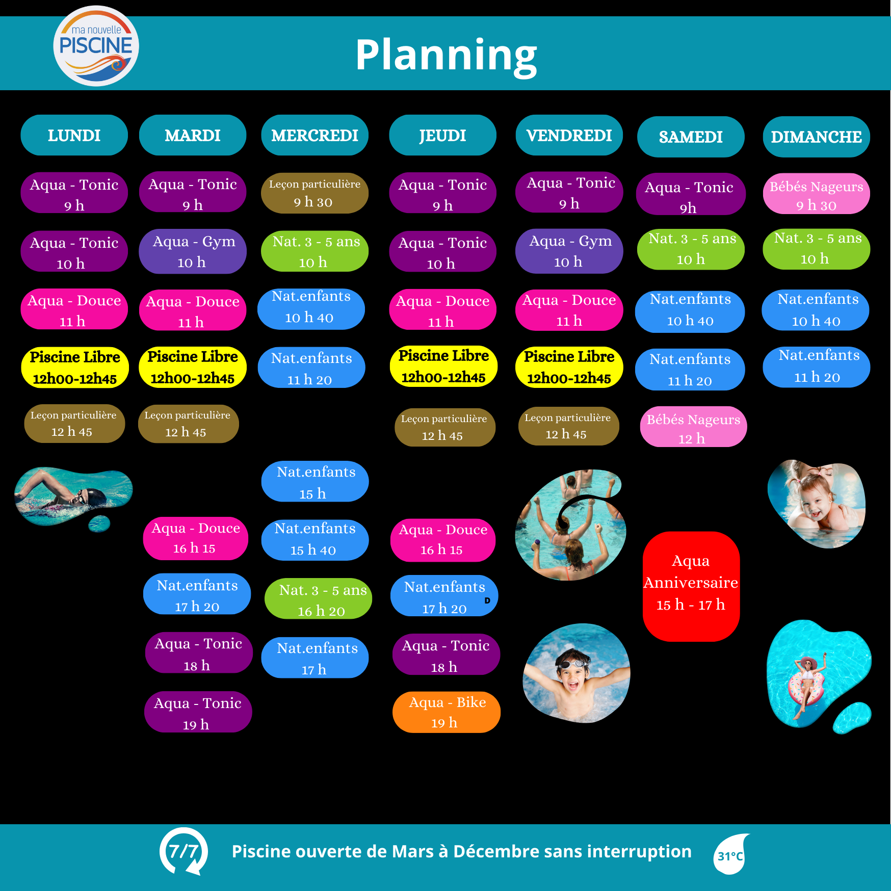 Planning des activités pour 2023