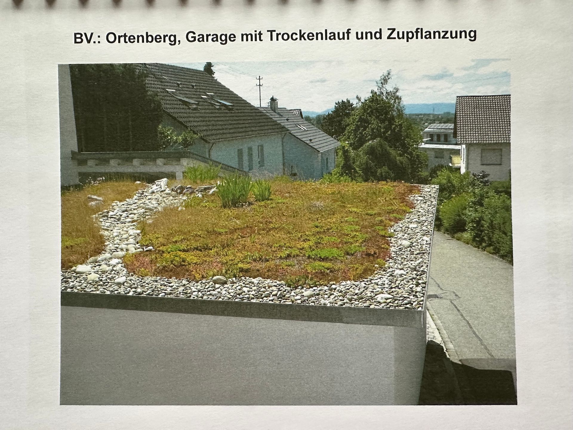 Ortenberg, Garage mit Trockenlauf und Zupflanzung