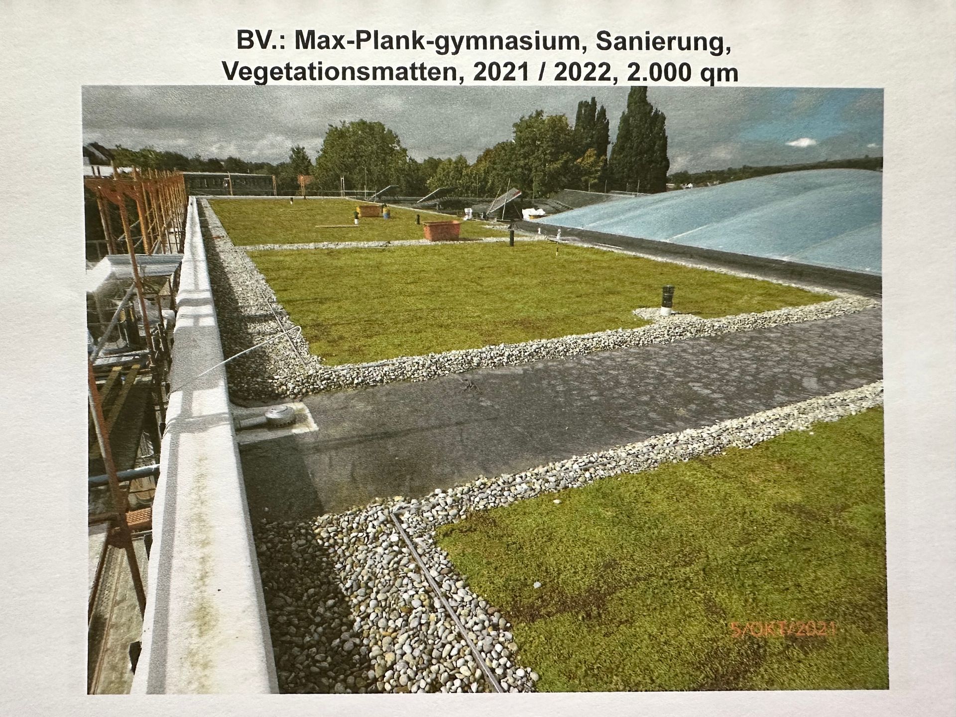 Max-Plank Gymnasium Sanierung mit Vegatationsmatten