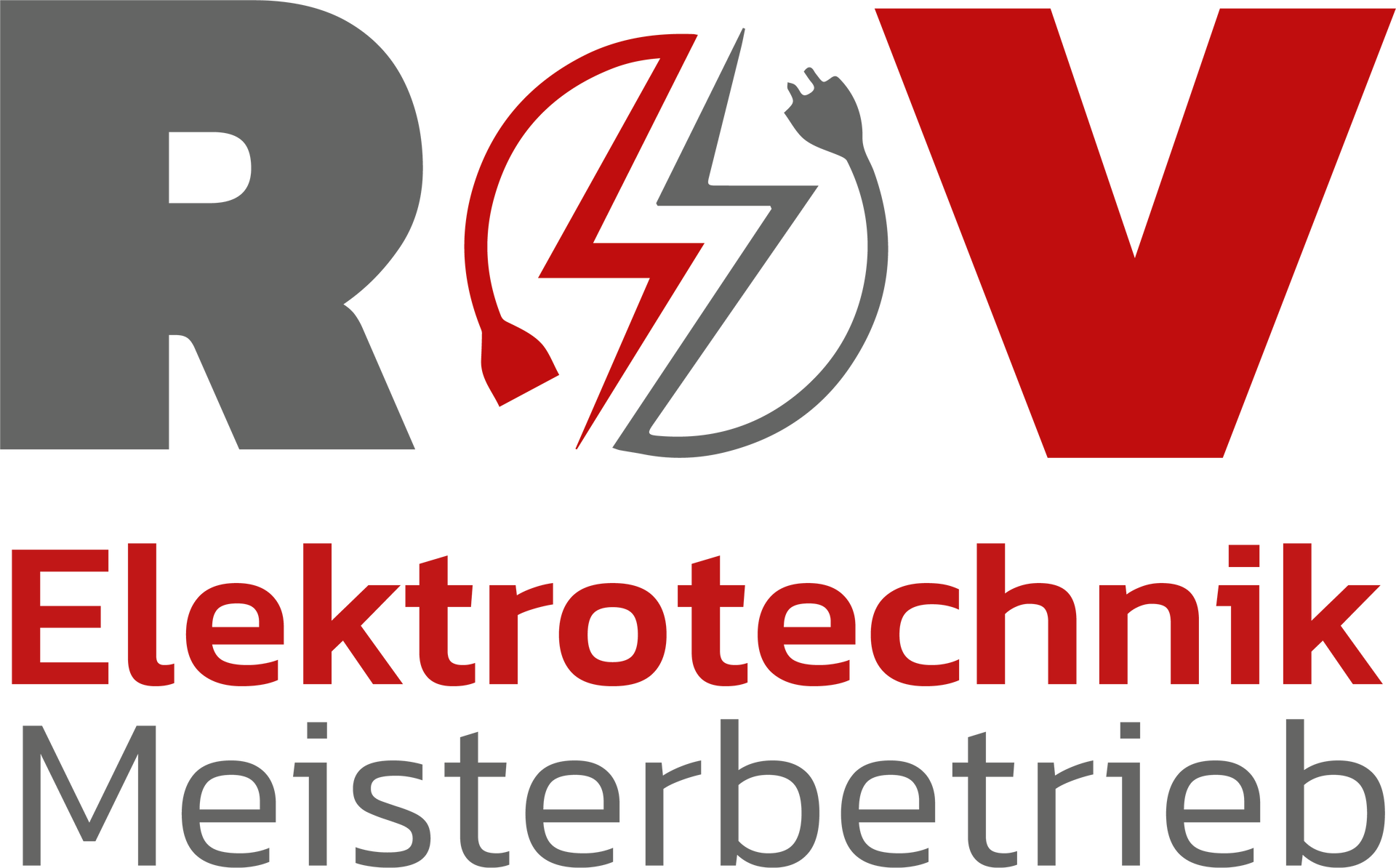 A logo for rsv elektrotechnik meisterbetrieb with a lightning bolt and a plug.