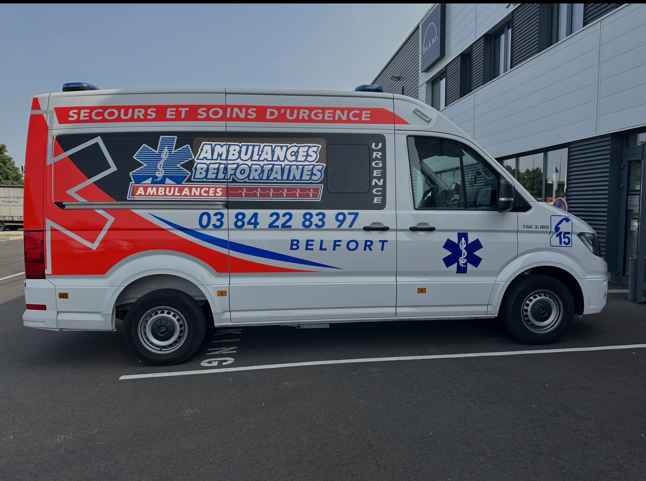 Une ambulance de secours d'urgence