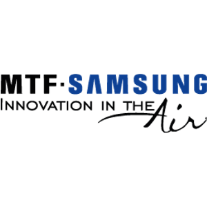 Das Logo für MTF Samsung Innovation in der Luft