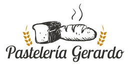 Un logotipo para una panadería con una hogaza de pan y espigas de trigo.