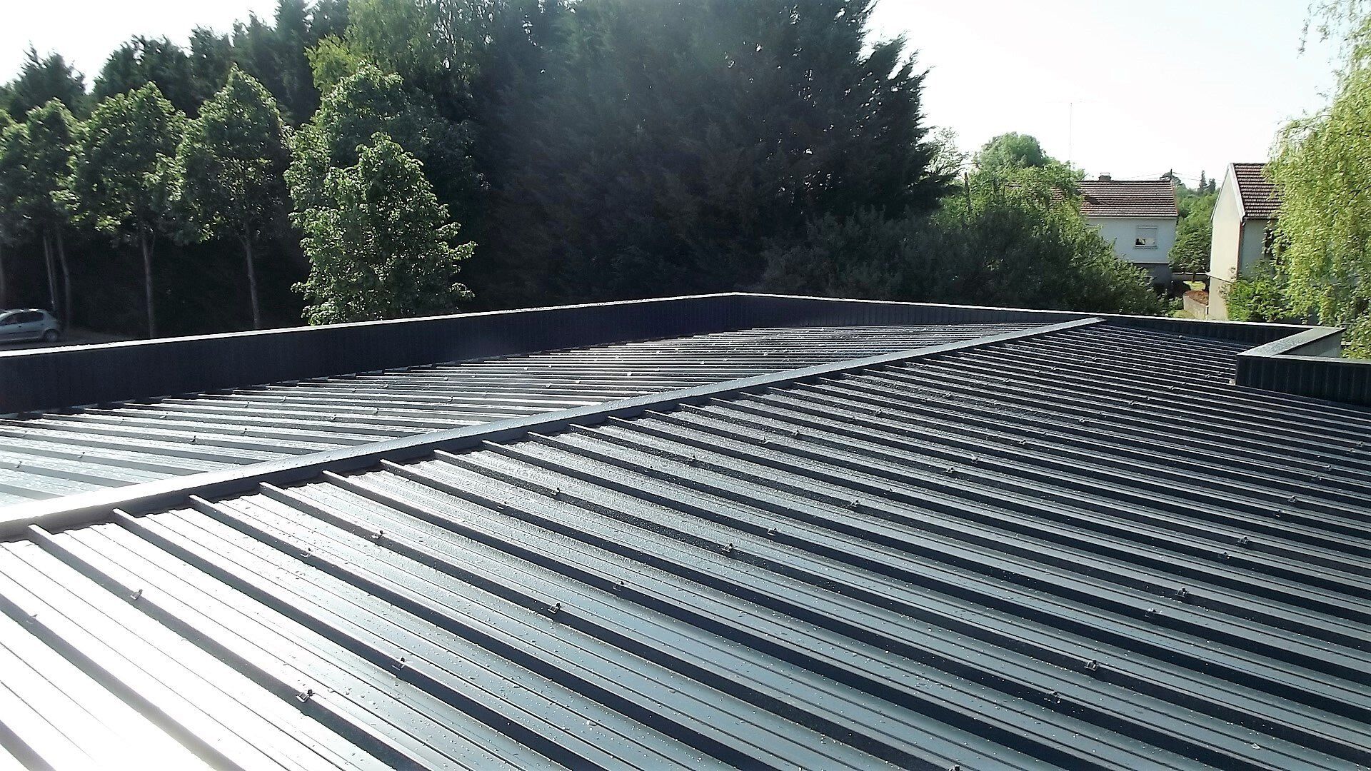 Toit-terrasse industriel gris