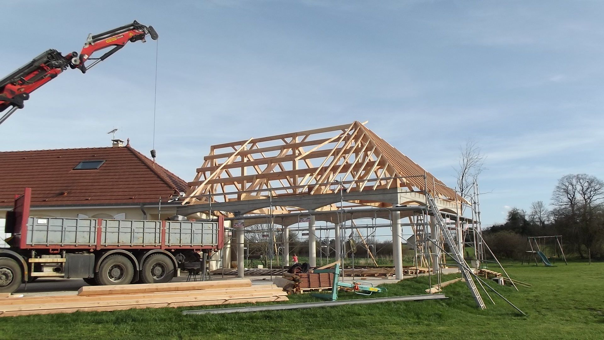 Ossature charpente bois